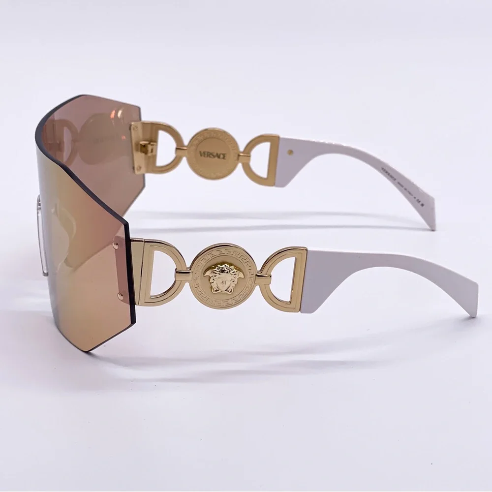 NEW VE2258 1002/7J UNISEX VERSACE SHIELD SUNGLASSES MOD 2258 10027J EYEWEAR
